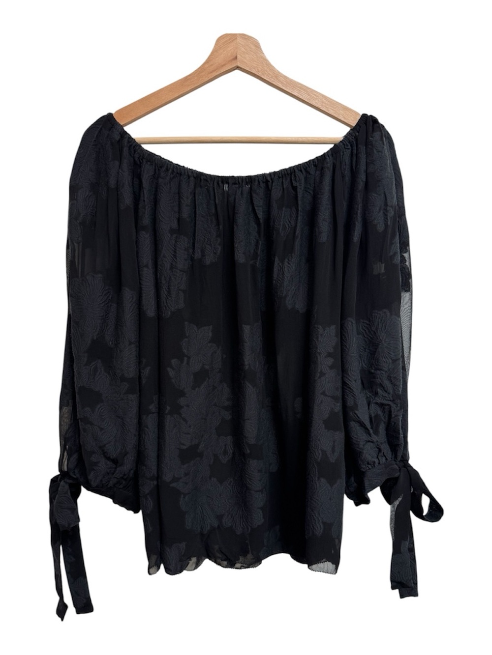 Wilfred Aritzia Calypso Blouse Top Women Medium Floral Sheer Flowy Burnout